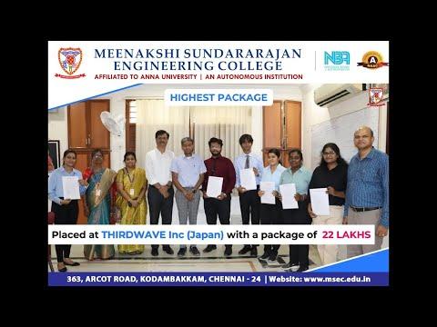 Meenakshi College of Engineering Chennai Admission 2026 placement image 2
