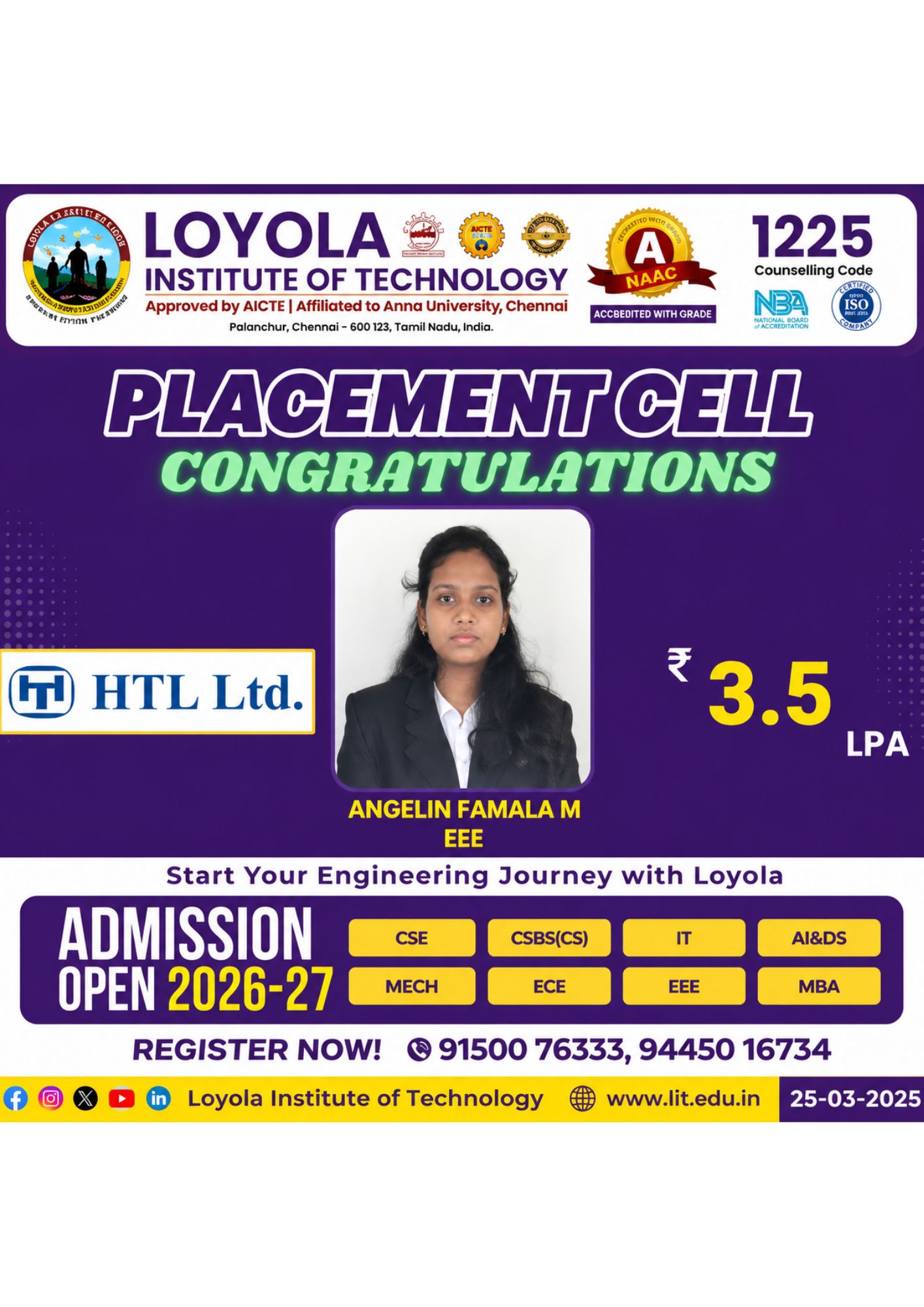 Loyola Institute of Technology placement image 2