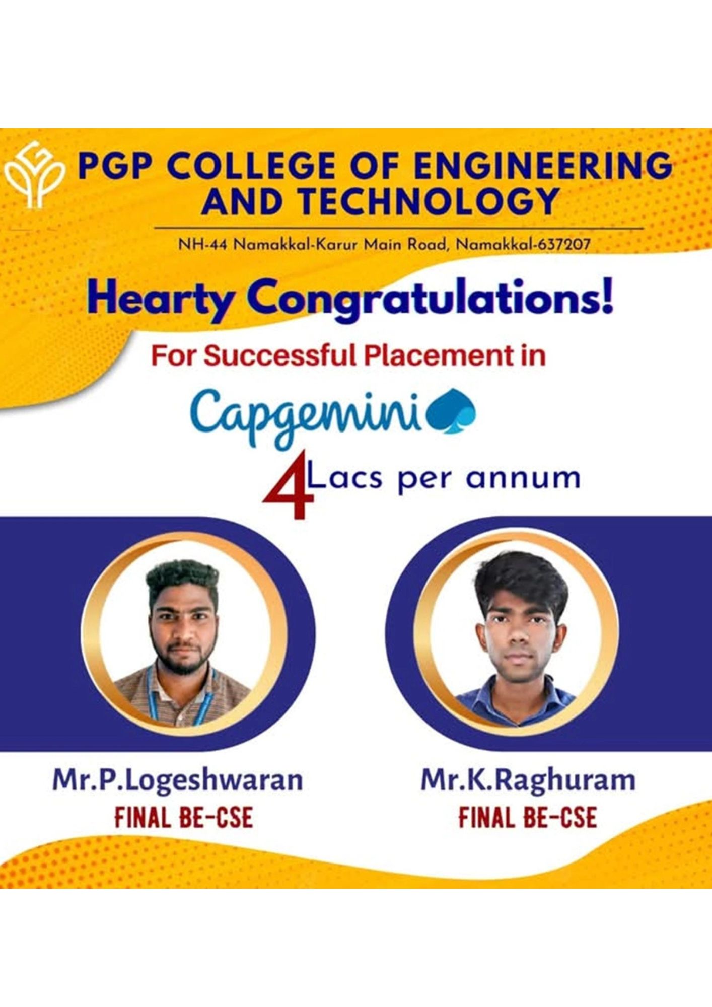 PGP College of Engineering and Technology placement image 1