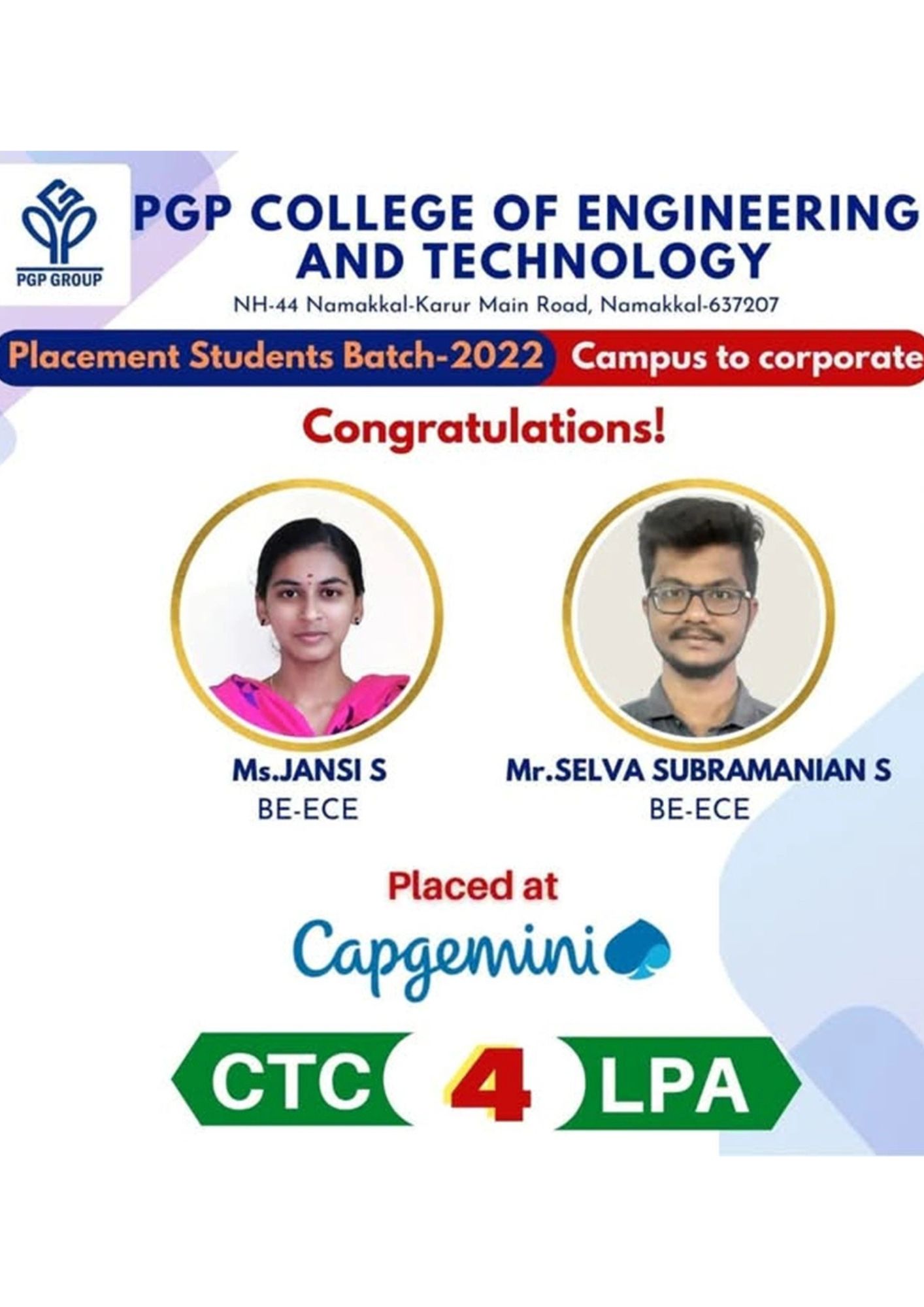 PGP College of Engineering and Technology placement image 2