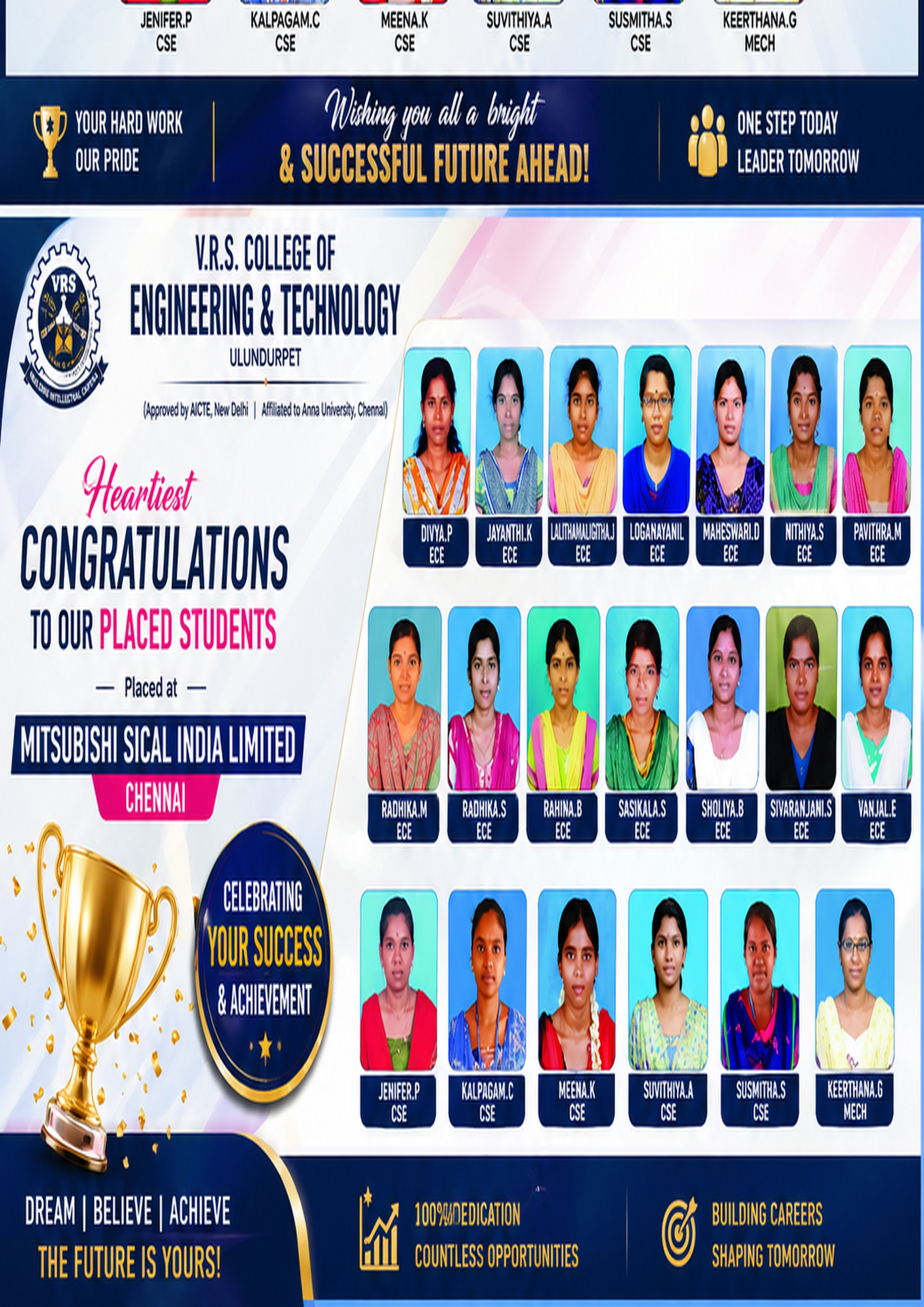 V.R.S. College of Engineering & Technology, Ulundurpet placement image 3