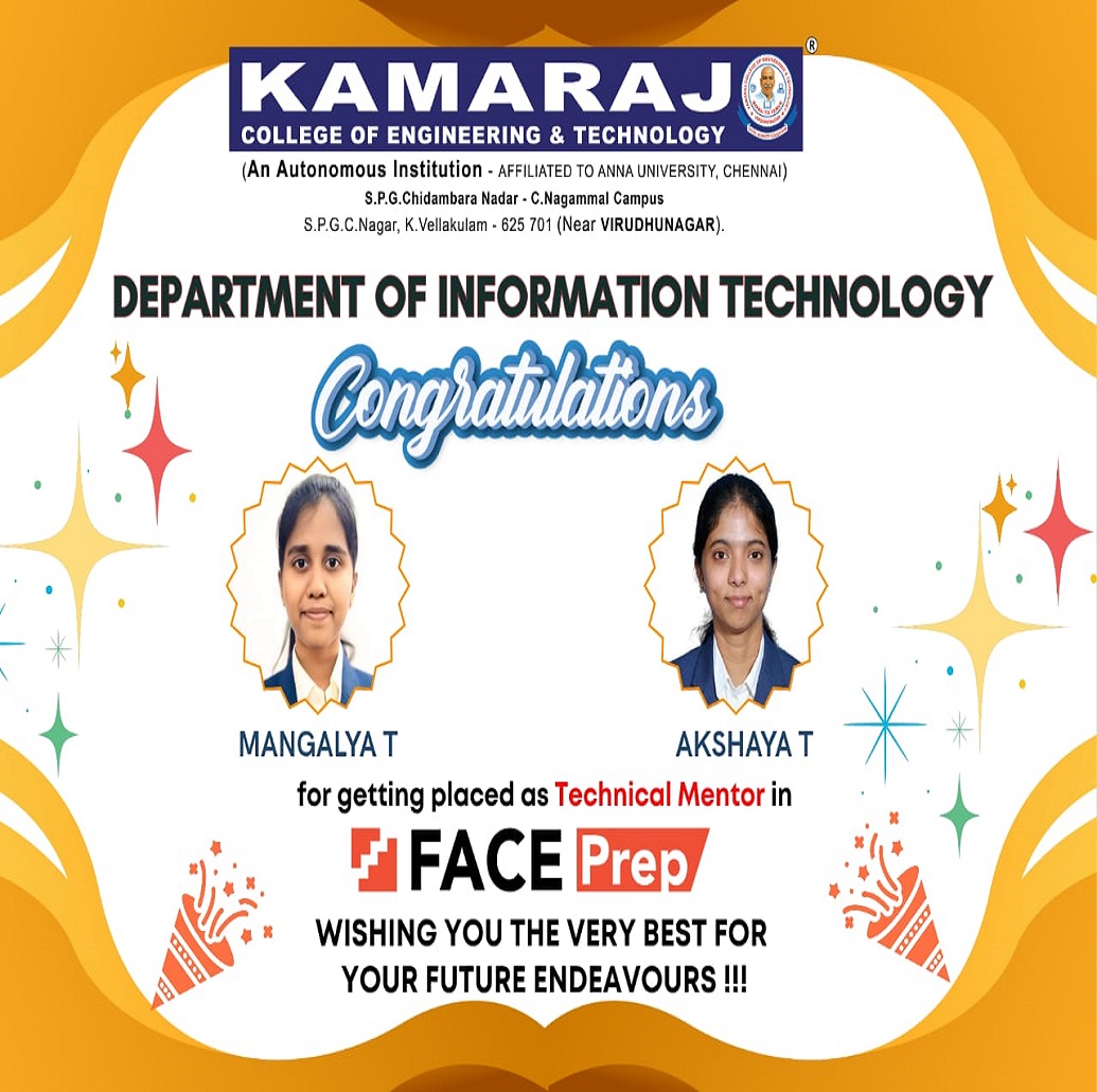 Kamaraj College of Engineering and Technology placement image 1