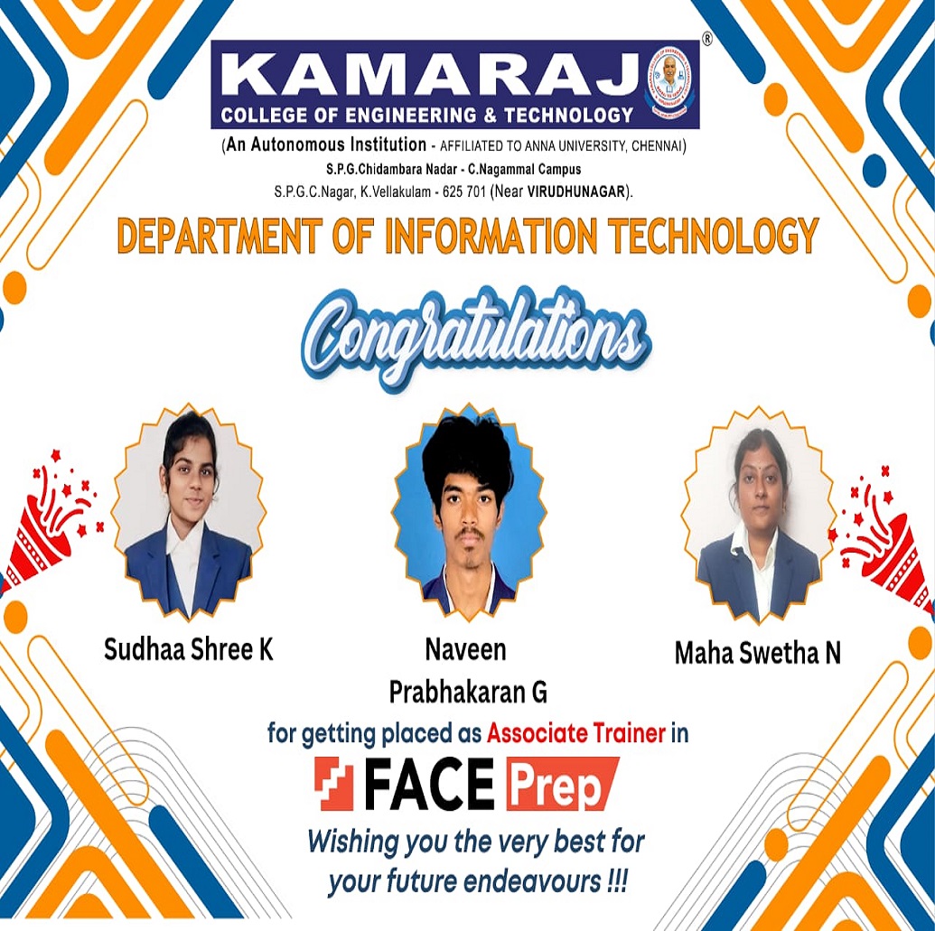 Kamaraj College of Engineering and Technology placement image 2