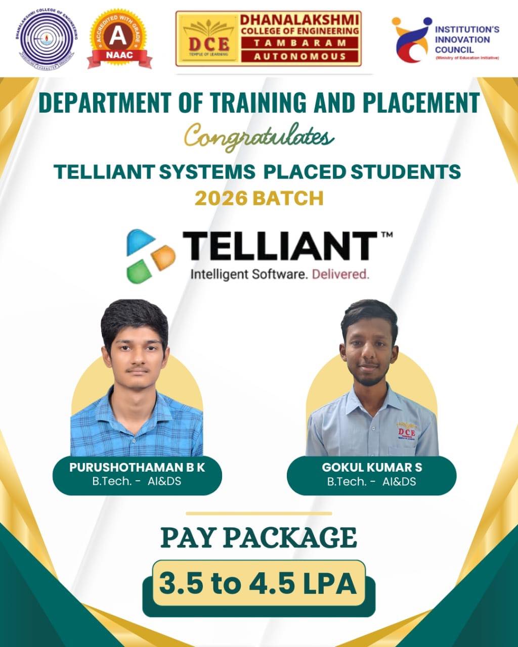 Dhanalakshmi College of Engineering placement image