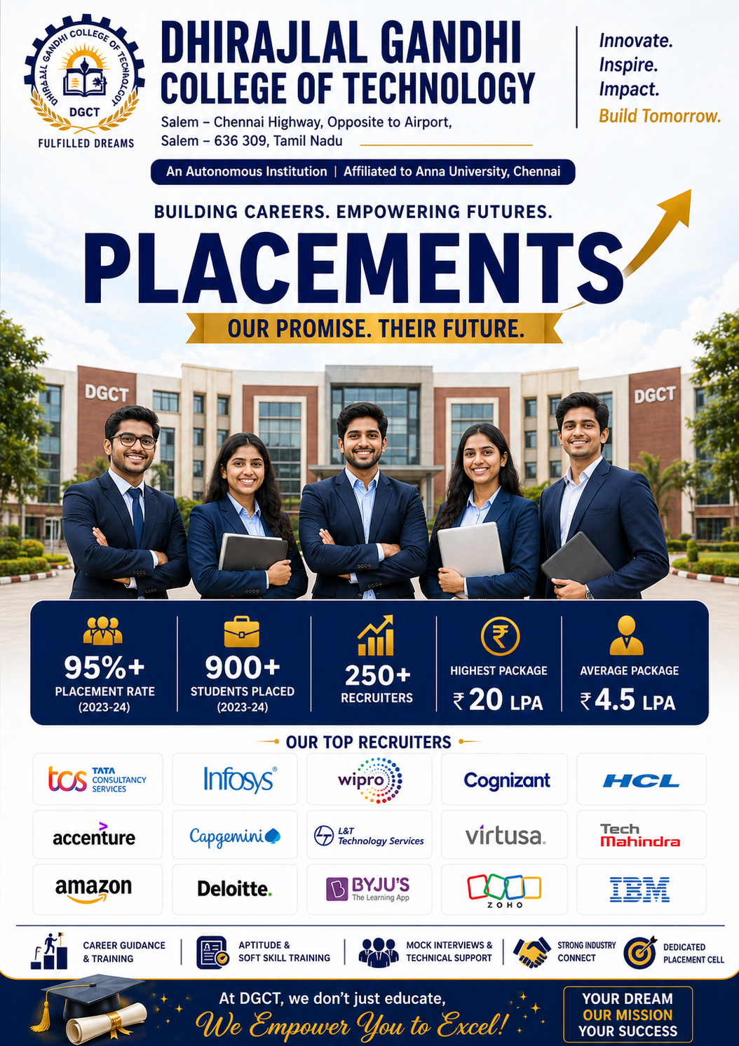 Dhirajlal Gandhi College of Technology placement image 2