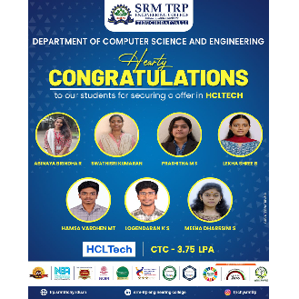 SRM TRP Engineering College placement image 1